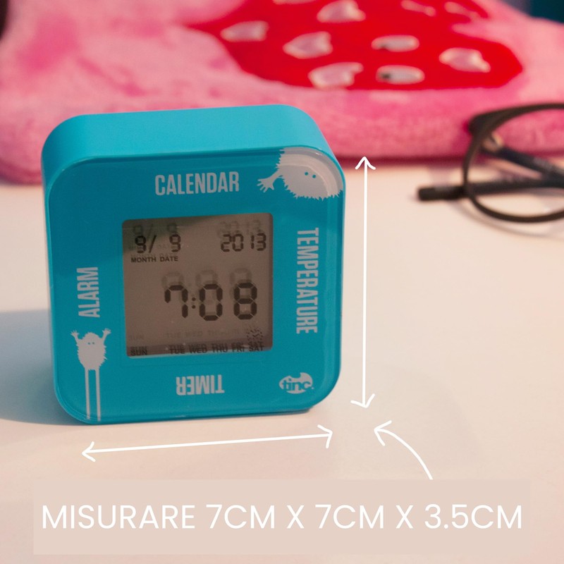 Tinc Kids Digital Alarm, Temperature, Date & Timer Rotate Flip