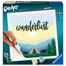 Ravensburger – CreArt Square Format 20x20 cm – Wanderlust – Creative Leisure – Paint by Numbers – Adult – Relaxing and Creative Activity – from 12 Years Old – 20269 – French Version
