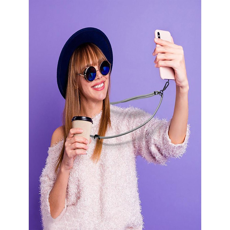 Kedelux Phone Strap, Crossbody Wrist Lanyard, Anti-theft, Gray, Large