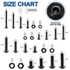 NINDEJIN 1060pcs 12.9 Grade Carbon Steel M2 M3 M4 M5