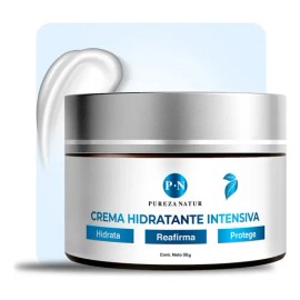 PUREZA NATUR Crema Hidratante intensiva para piel seca y mixta  Cremas faciales Hidratantes, rejuvenece, antiedad, protege la piel e hidrata 50g      