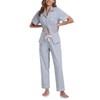 CF Womens 100% Cotton Pajamas Set Button Down Pjs Sets