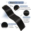 Sunya Clip-In Real Hair Extensions Natural Black Invisible Real Hair