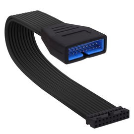 YARCHONN USB 3.0 Header Extension Cable Motherboard 19/20 Pin Male to Female Internal Extension Cable USB 3.0 19Pin 20 Pin Extender Adapter for Solving Motherboards Blocked by Graphics Card -15cm