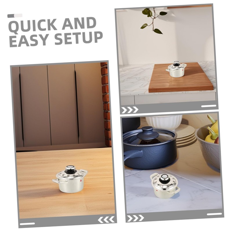 Ciieeo 2pcs Kitchen Timer for Boiling Eggs Manual Countdown Alarm