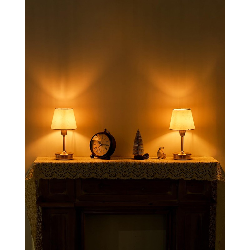 UMEXUS 9.8'' Small Cordless Table Lamp, 5200mAh Battery Operated Touch