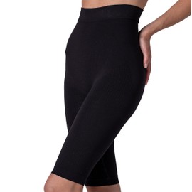 SLIMCELL Anti-Cellulite Leggings Women's Draining - Shape Leggings Women's Microfibre Shapewear Tummy Control Compression Tights Compression Leggings - Made in Italy, Black Cycling Shorts