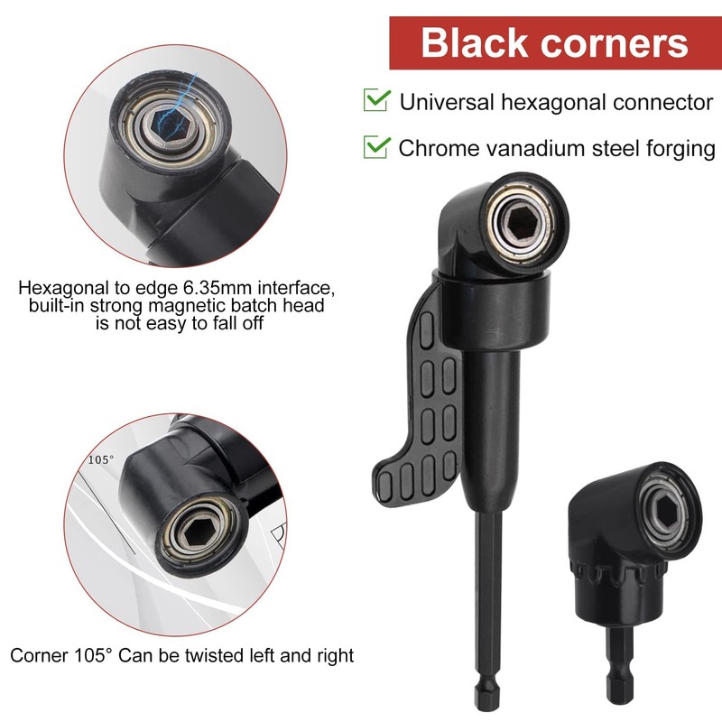 10 x angle attachment, 105 angle bit holder, socket adapter,