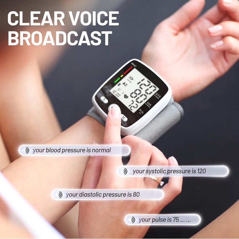 Blood Pressure Monitor Digital Wrist BP Machine Automatic BP Cuff