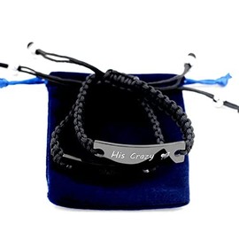 His Hers Couples Bracelets Crazy and Weirdo Matching Set Anniversary Promise Gifts Stainless Steel 2pcs Bracelet Set Y861-3D-Bracelet