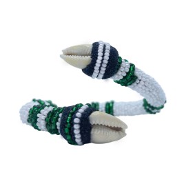 SanteriaGuide Handmade Ilde de Obatalá Alaguema Bracelet - Cowrie Shell Yoruba Santeria Orisha