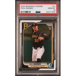 Graded 2024 Topps Bowman Chrome Paul Skenes #31 Rookie RC Baseball Card PSA 10 Gem Mint