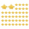 PATIKIL Bee Charm, 50 Pcs Alloy Honeybee Charm Pendant for