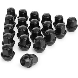 DAPHNIE M12x1.5 HEX 3/4"(19mm) OEM Black Lug Nuts-Replacement for 2006-2019 Ford Fusion, 2000-2019 Ford Focus, 2001-2020 Ford Escape Factory Wheel(Set of 20)