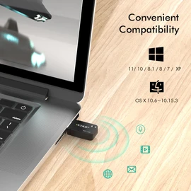 1300Mbps USB 3.0 Wireless WiFi Adapter for PC, USB Wi-Fi Dongle AC Mini Network Adapters 802.11ac 2.4GHz/5GHz Built-in Antenna for Windows 11/10/7/8/8.1/XP Mac OS 10.15 and Below