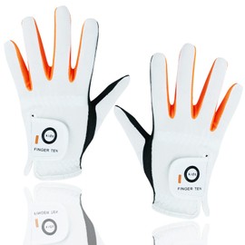 Golf Gloves Kids Junior Kids Golf Gloves Ambidextrous All Weather Durable 4 Colors Unisex 1 Pair SML XL (X-Large, White)