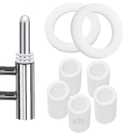 MHDUYEG Pack of 50 Washers Door Hinge Plastic 1 mm for Standard Room Doors