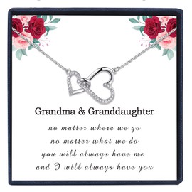 EPIRORA Grandma and Granddaughter Necklace Jewelry Gifts for Grandmother from Granddaughter, Granddaughter Gift from Grandma for Birthday Christmas Mother’s Day