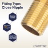 LTWFITTING Brass Pipe 1-1/2" Long Nipple Fitting 1/2 Male NPT