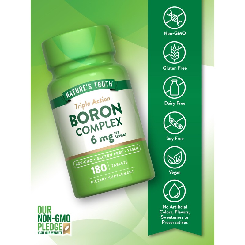 Nature's Truth Triple Action Boron Complex Supplement | 6mg |