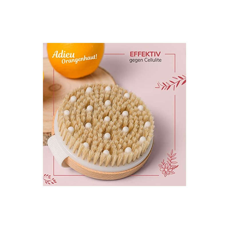 lampox Dry Brush, Body Brush, Exfoliating Brush, Massage Brush, Exfoliating
