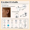 ZELORES 12 Pairs Flat Back Earrings for Women Conch Helix