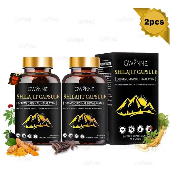 GWYNNE 2pcs De Shilajit Cpsulas De Charajit Orgnico Puro Del
