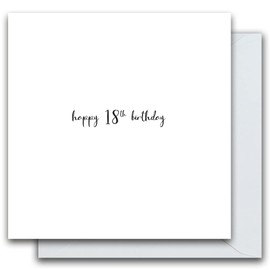 18th Birthday Card, 18th Birthday Greeting Card For Her, Happy 18th Birthday Card Girl, 18th Birthday Cards, Age 18 Card Female, Milestone Age 18 Card, Multi, One Size, ZQWF10082