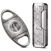 CIGARLOONG Cigar Cutter and Lighter Set Sharpening Blade V Cut
