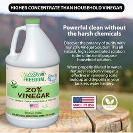 Allied Science Tankless Water Heater Flush Kit with Gallon Concentrated Vinegar, Dilutes to 4 Gallons