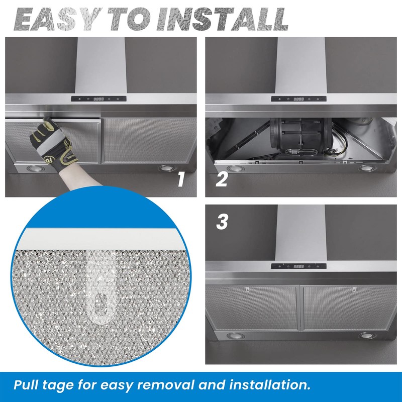 Range Hood Filter - Compatible with NuTone Allure WS1 QS2