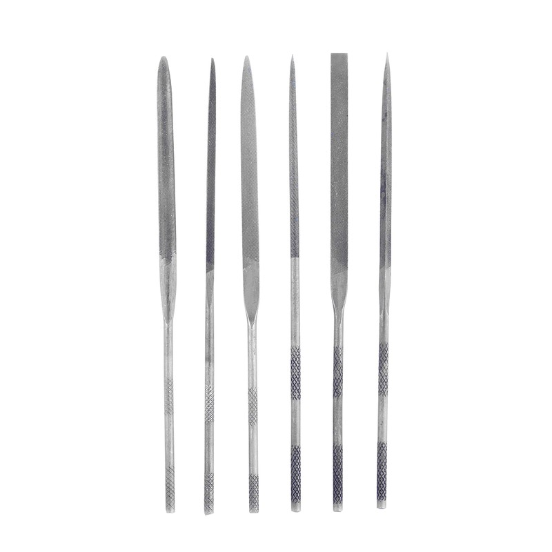 Bernstein 5-210 6-Piece Set of Needle Files in Plastic Case
