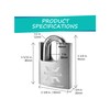 KAWAHA 21/60-4PS High Security Stainless Steel Shrouded Padlock with Stainless