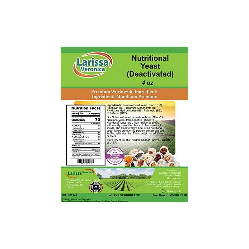 Nutritional Yeast (Deactivated) (4 oz, ZIN: 527148)