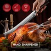 Sunnecko Butcher Knife,Razor Sharp Breaking Knife for Meat Cutting,High Carbon