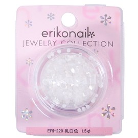 Beauty Nailer Nail Art Parts, Eriko Nail Jewelry Collection, ERI-220, Milky White, 0.06 inch (1.5 mm)