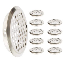 COMOK 10Pcs 53mm/2inch Stainless Steel Air Vents, Circular Vent Stainless Steel Round Vent Mesh Hole Louver for Kitchen, Bathroom, Cabinet, Garderobe, Wardrobe and Shoe Cabinet