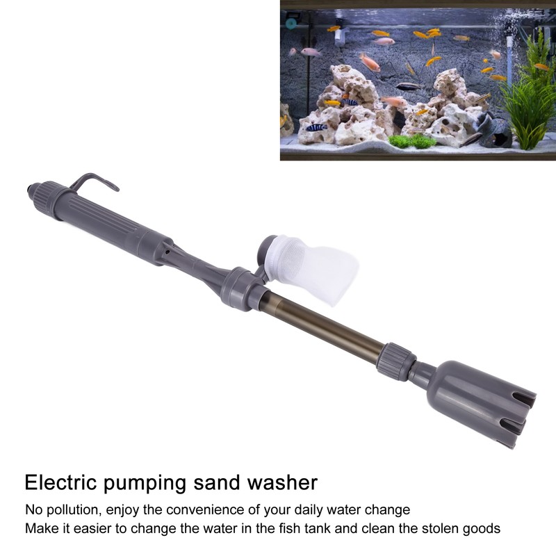 Electric Fish Tank Vacuum Cleaner Telescopic Multipurpose Aquarium Gravel Sand