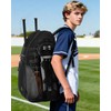 Rolling Baseball Bag with Wheels, Large All-Terrain Wheeled Softball Bag