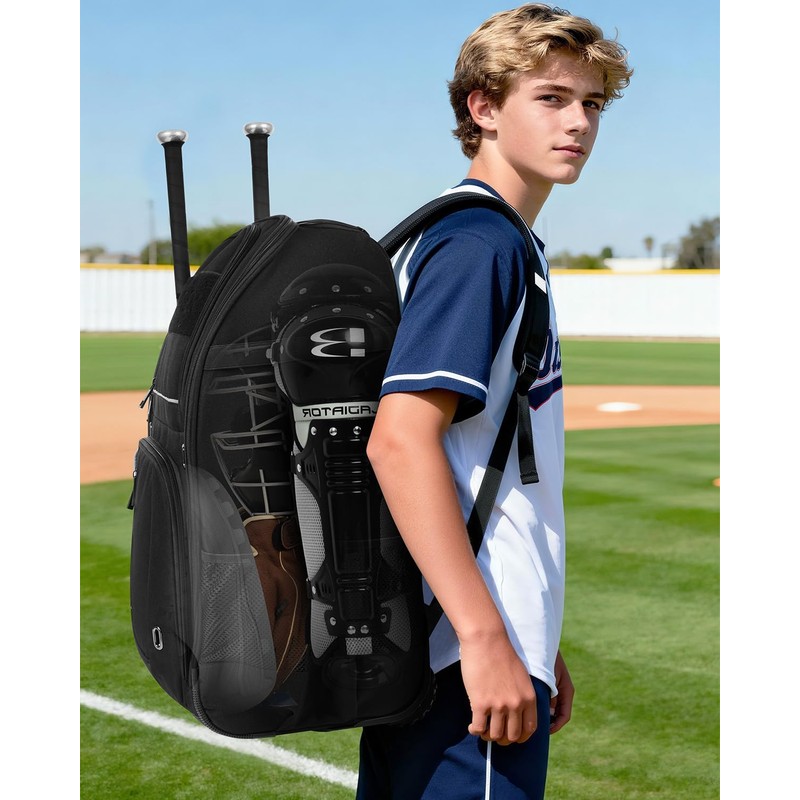 Rolling Baseball Bag with Wheels, Large All-Terrain Wheeled Softball Bag
