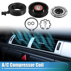 X AUTOHAUX 1 Set AC Compressor Clutch Kit Pulley Coil Auto Repair Compressors Assembly for Jeep Liberty 6Cyl 3.7L 2009-2012