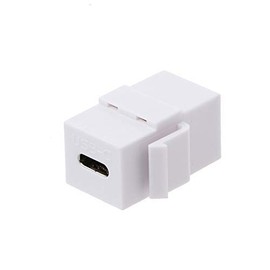 Qaoquda USB C Keystone Jack, USB 3.1 Type-C Connector Keystone Insert Female to Female, Coupler Type for Wall Plate Outlet Panel-White
