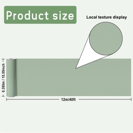Sage Green Bulletin Board Roll Reusable Waterproof Erasable Bulletin Board Fade Resistant Wrinkle Resistant Poster Non-Woven Fabric Bulletin Board Roll for Classroom Decor Wrap Craft 15.55" x40ft