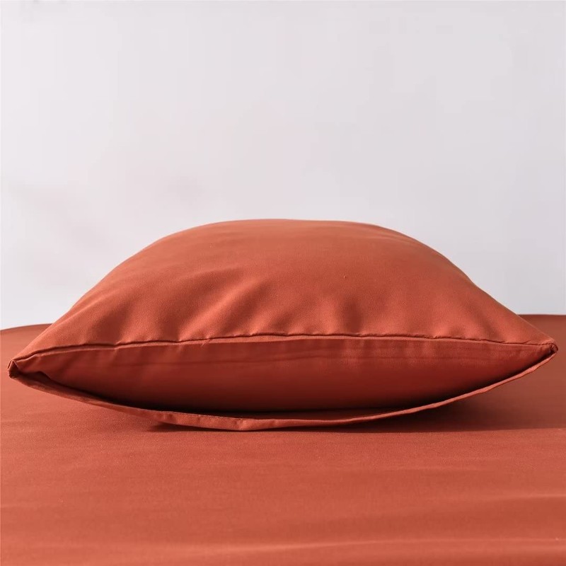 Ruccit Pillowcases 2 Pack Burnt Orange Pillowcases Soft Brushed Microfiber