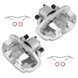 UNITHUB Front Brake Caliper Kit Right + Left Assembly w/Bracket 19203817 19203816 Compatible for Ford Focus 2.0L 2.3L 2004 2005 2006 2007 (Set of 2)