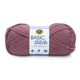 Lion Brand Yarn Basic Stitch Anti-Pilling Knitting Yarn, Yarn for Crocheting, 1-Pack, Deco Rose