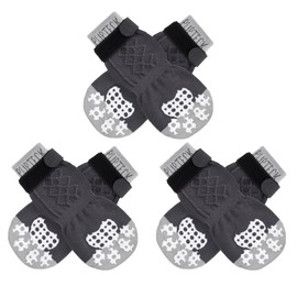 PUPTECK Dog Socks Paw Protection Non-Slip Outdoor Indoor 3 Pairs Dog Shoes for Small, Medium, Large Dogs, Summer Heat Protection Paw Protection Pads with Handles for Older Dogs Hardwood Floors