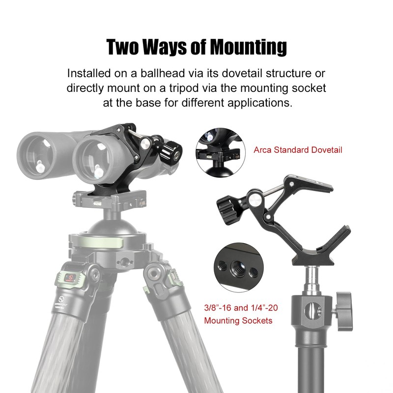 CC-10 Binocular Mount Clamp for Triopd with Arca Swiss Adapter,