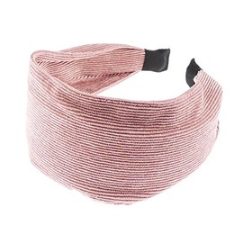 Womens Girls Very Wide 6.5cm Winter Evening Corduroy Velvet Soft Fabric Headband Alice Band Hair Band Accessories Wedding Bridal Party Christmas Birthday (Pink)