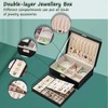 Jewelry Box Large Capacity Double Layer Black Jewelry Storage Case